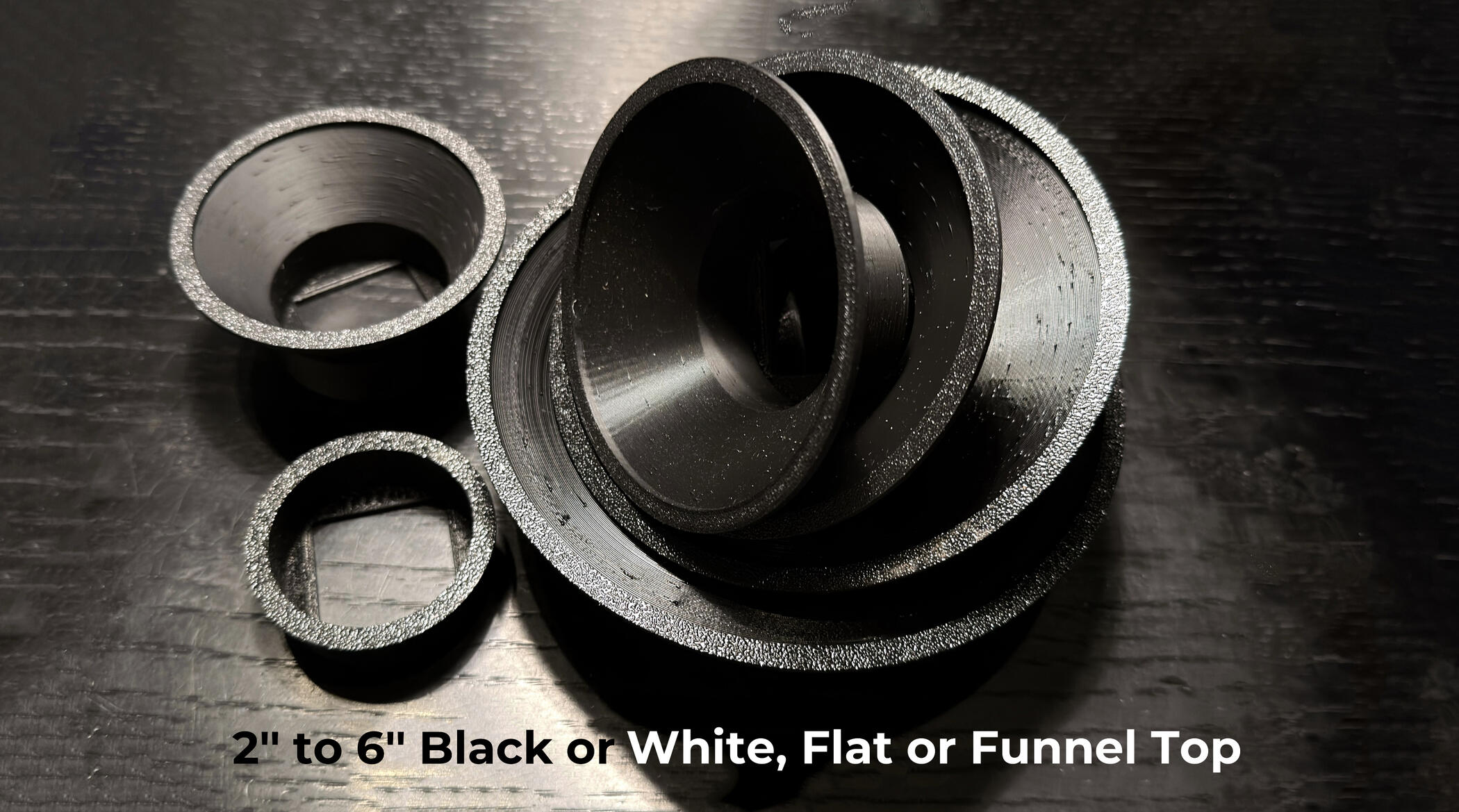 2" to 6" GroCup family available in black or white